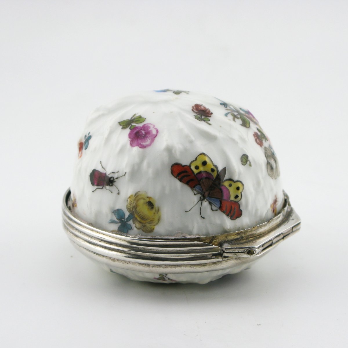 Tabatière/bonbonnière en porcelaine allemande du XVIIIe siècle-photo-1