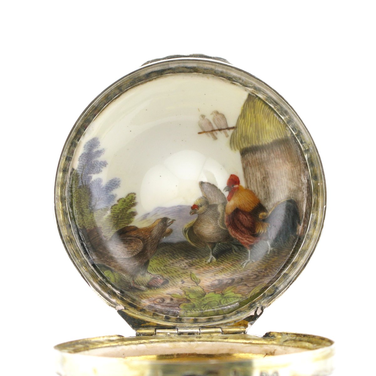 Tabatière/bonbonnière en porcelaine allemande du XVIIIe siècle-photo-5