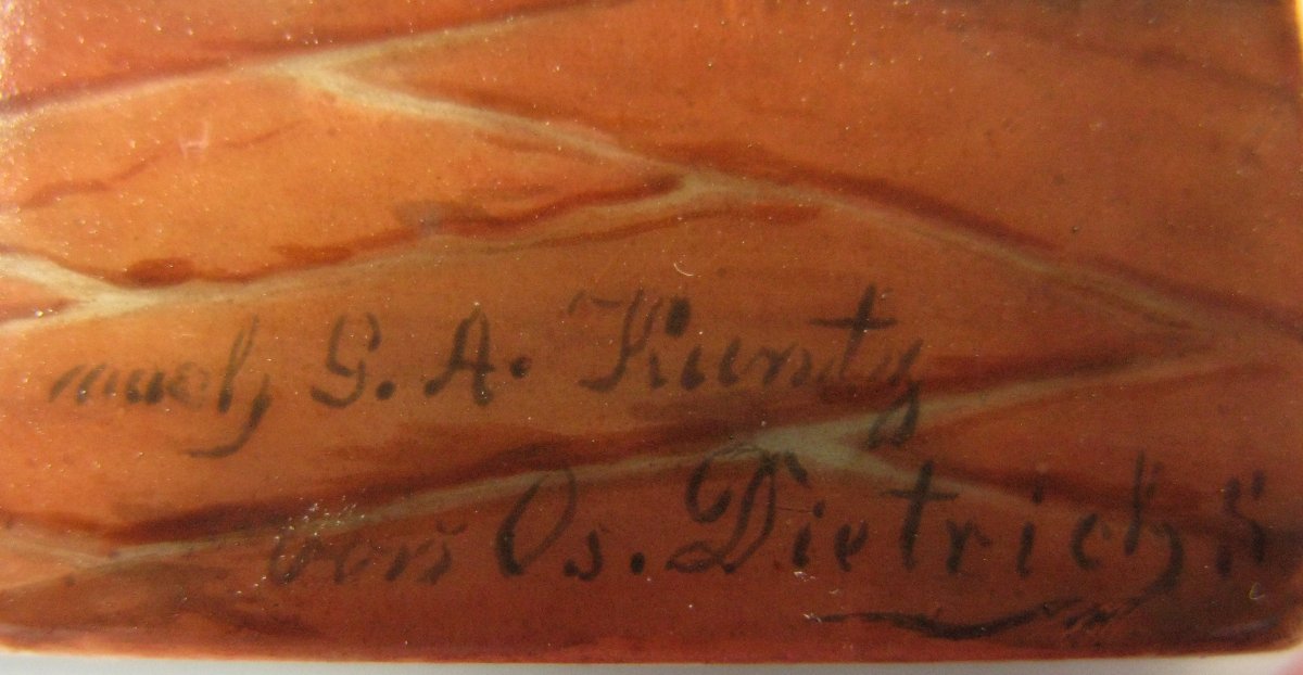 Plaque en porcelaine Oswald Deitrich Gebruder Heubach vers 1900-photo-3