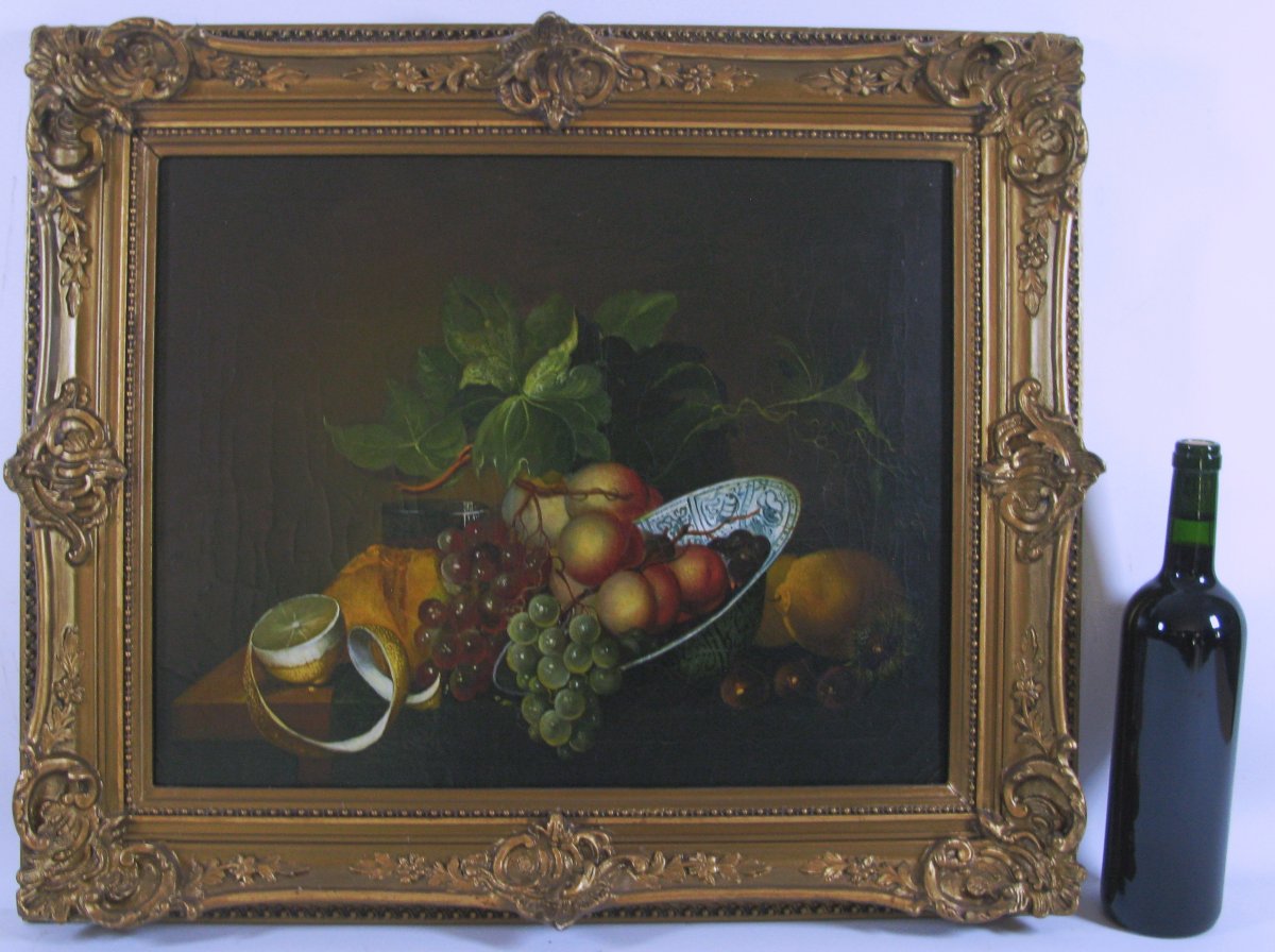 École hollandaise du XVIIIe siècle, nature morte, huile sur toile-photo-4