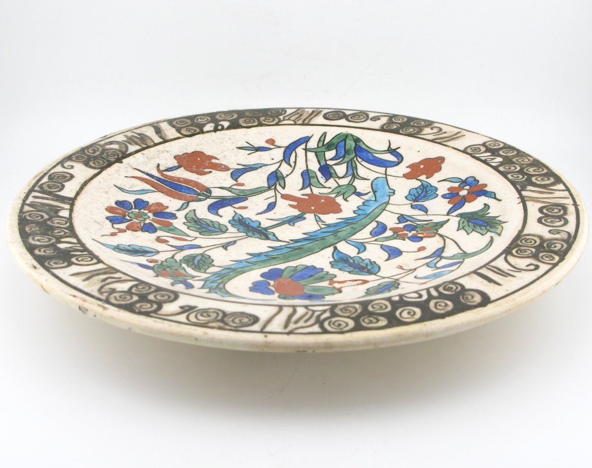 Early 17th Century Iznik Pottery Dish Ottoman Turkey, Circa 1620-photo-3