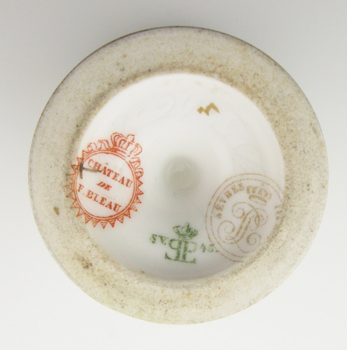 Sevres C1845 Royal Service Egg Cup King Louis-philippe At Fontainebleau-photo-3