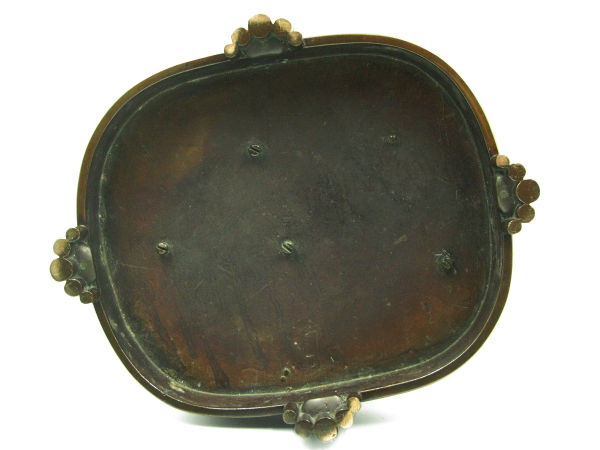 Sculpture de groupe okimono en bronze japonais Meiji d'un fabricant de riz mochi-photo-8