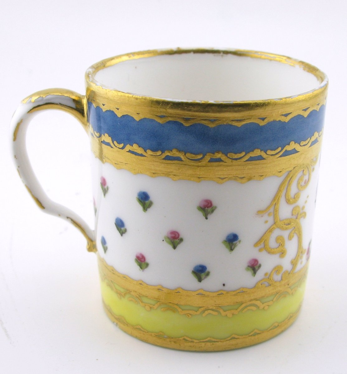 A Small 18th Century Sèvres Porcelain Coffee Cup And Saucer, 1784-photo-3