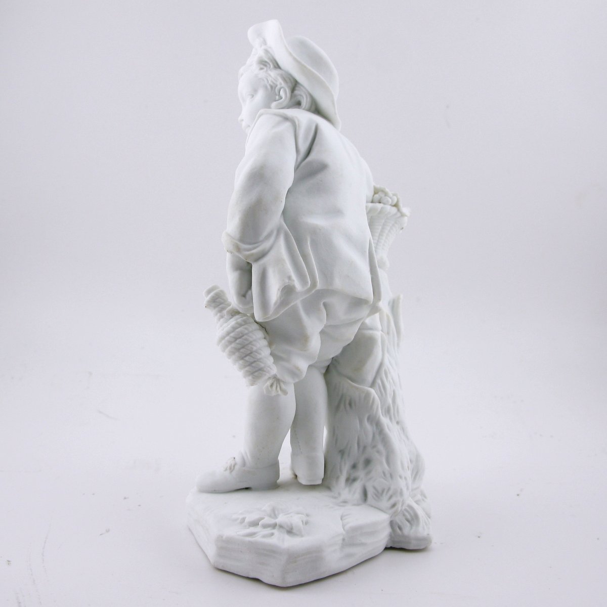 Sevres Porcelain Le Petit Vendangeur Biscuit Figure, Circa 1760-photo-3