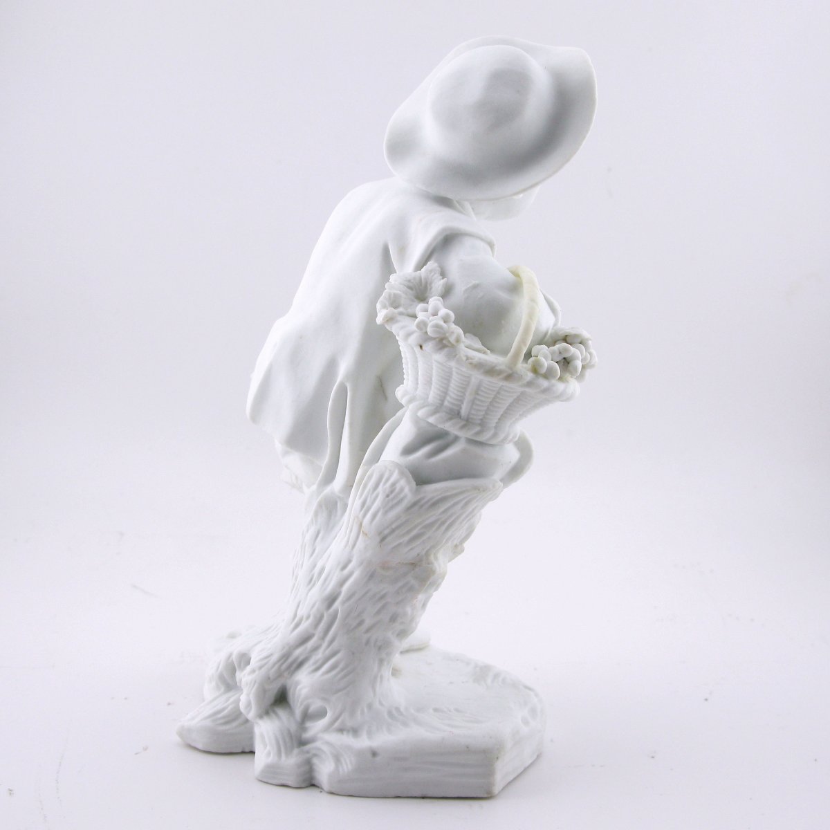 Sevres Porcelain Le Petit Vendangeur Biscuit Figure, Circa 1760-photo-1