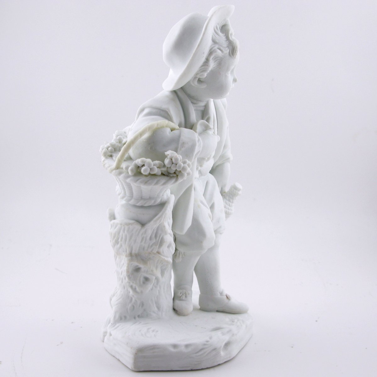 Sevres Porcelain Le Petit Vendangeur Biscuit Figure, Circa 1760-photo-2