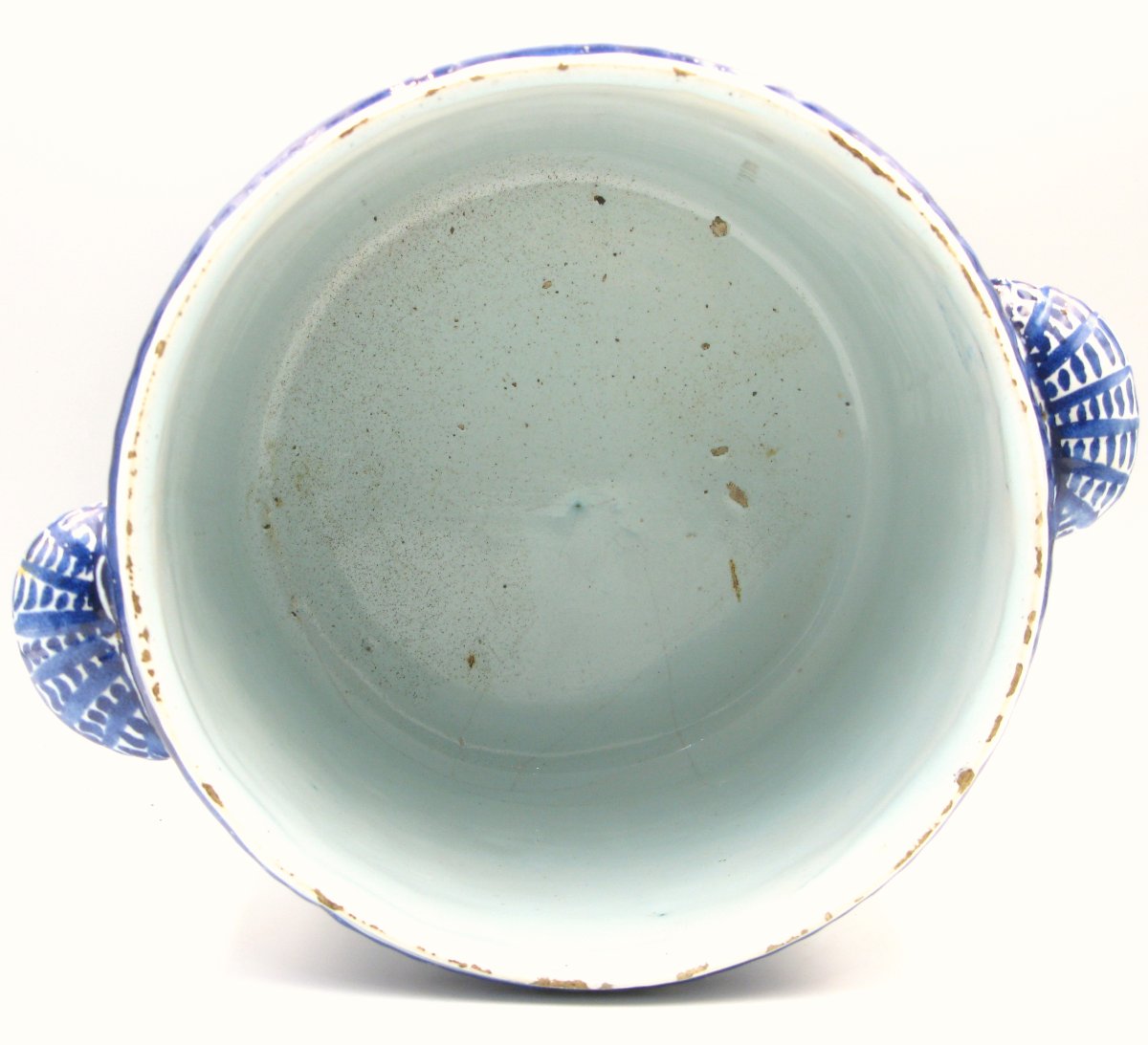 Rouen Circa 1700 Blue & White Faience Bottle Coolers-photo-1