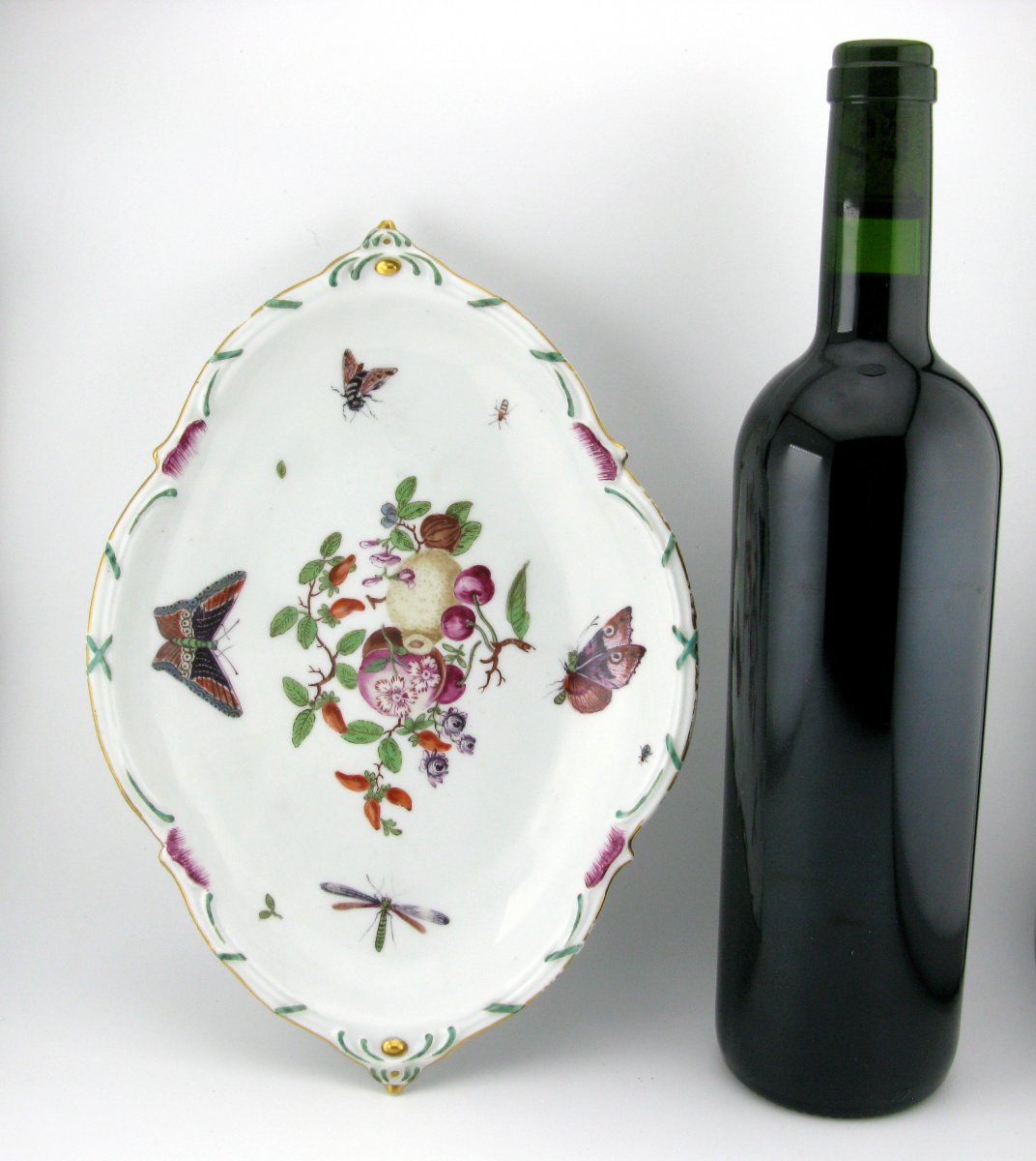 Plat à dessert en porcelaine de Chelsea XVIIIe siècle vers 1765-photo-3