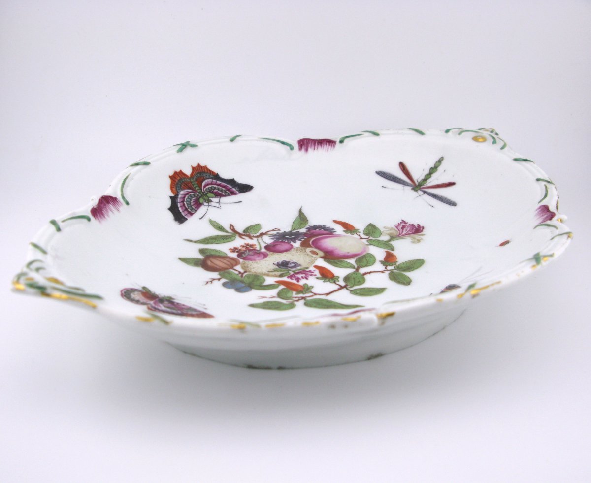 Plat à dessert en porcelaine de Chelsea XVIIIe siècle vers 1765-photo-2