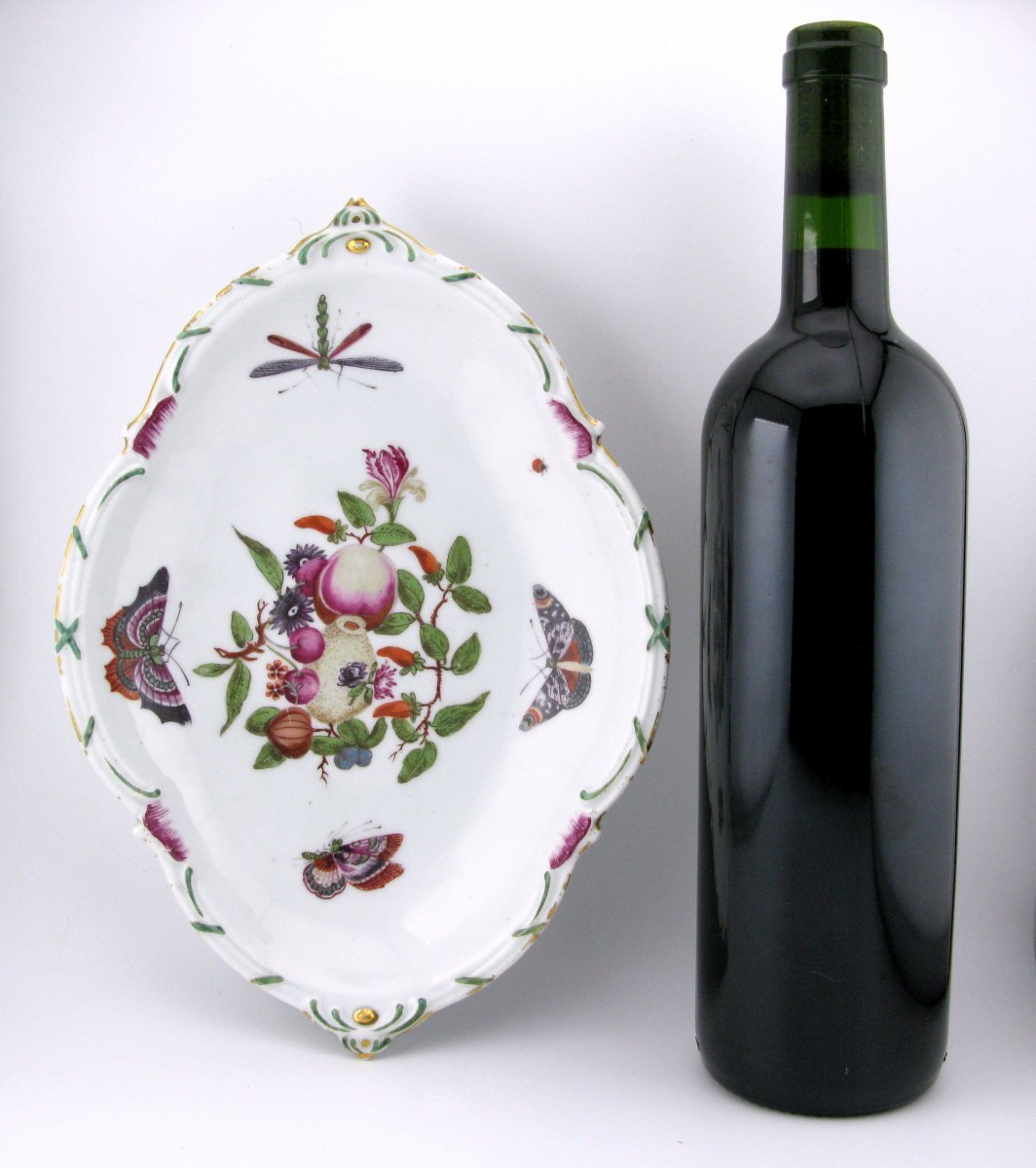 Plat à dessert en porcelaine de Chelsea XVIIIe siècle vers 1765-photo-4