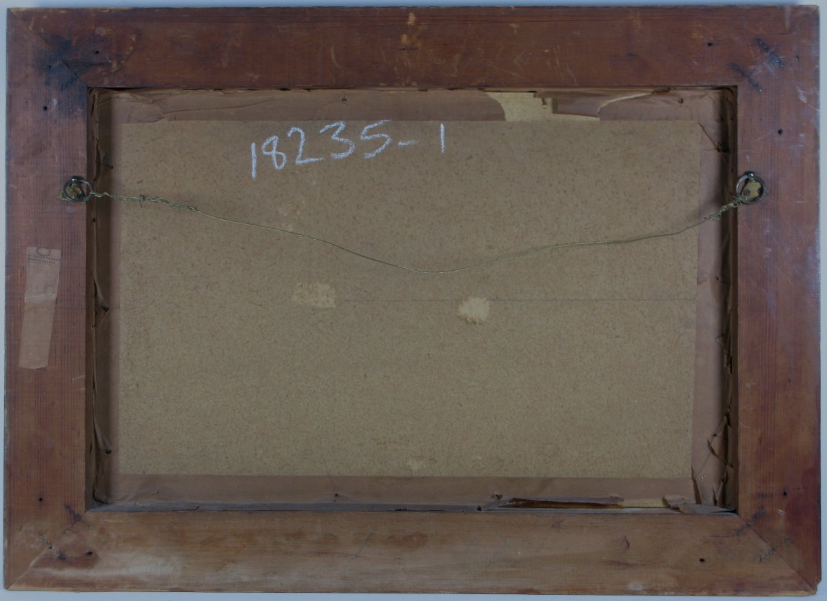 Albert Moulton Foweraker (british 1873-1942) Moonlit Cottages Watercolor-photo-4