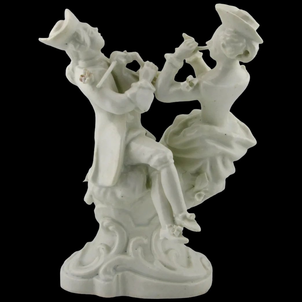 Groupe de musiciens en porcelaine de Gerault d'Areaubert, Orléans, vers 1765-photo-4