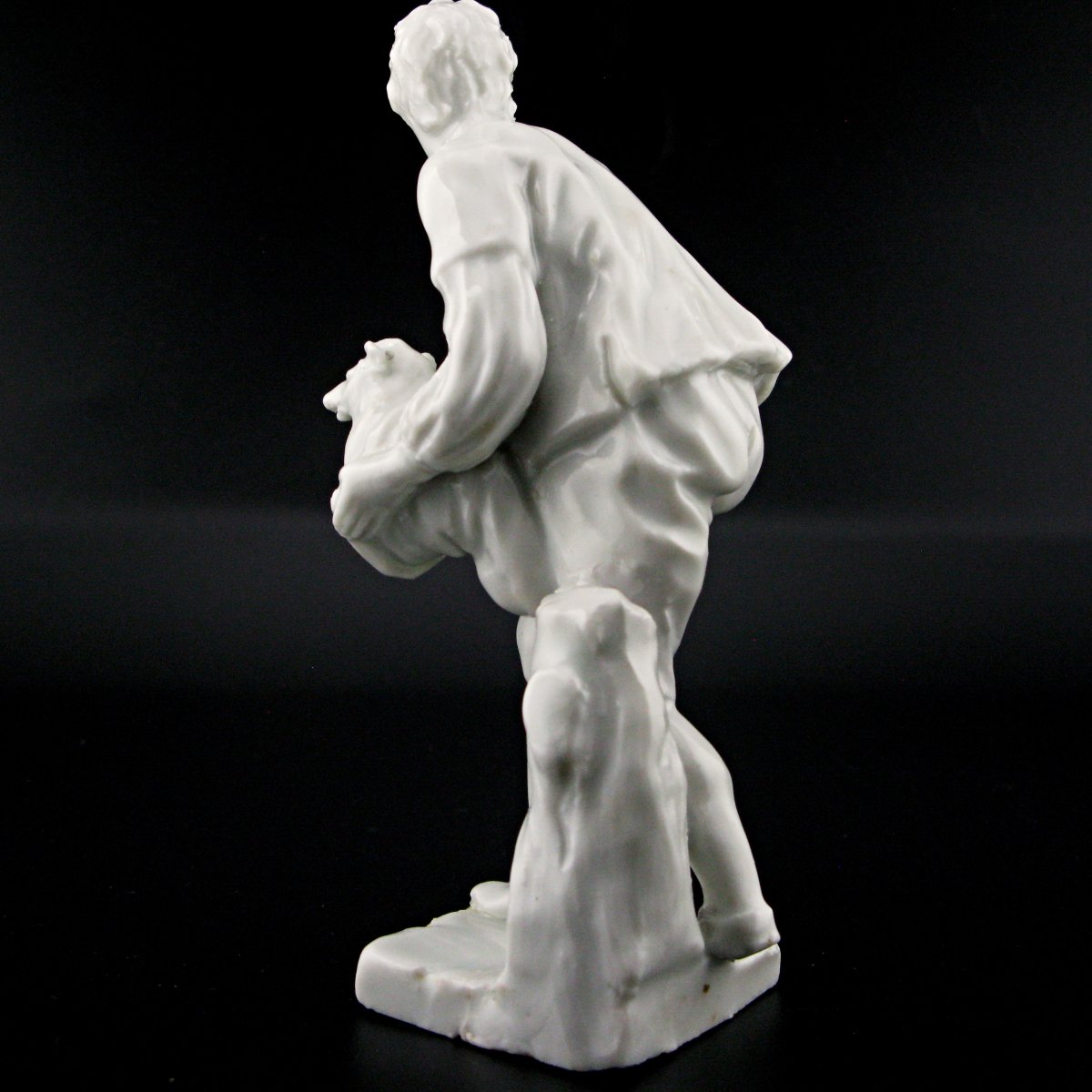 Doccia Ginori Porcelain Figure Man With A Boarlet, 18th Century-photo-2