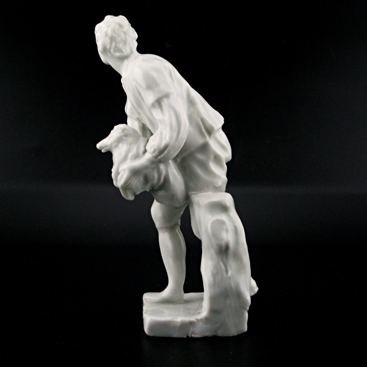 Doccia Ginori Porcelain Figure Man With A Boarlet, 18th Century-photo-3