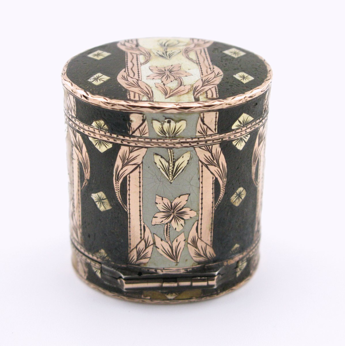 Combinaison boîte à tabac/boîte à priser en argent français du XVIIIe siècle-photo-2