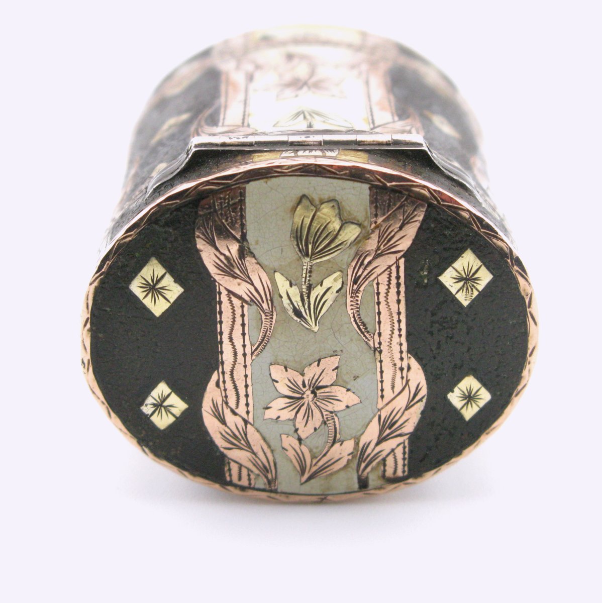 Combinaison boîte à tabac/boîte à priser en argent français du XVIIIe siècle-photo-1