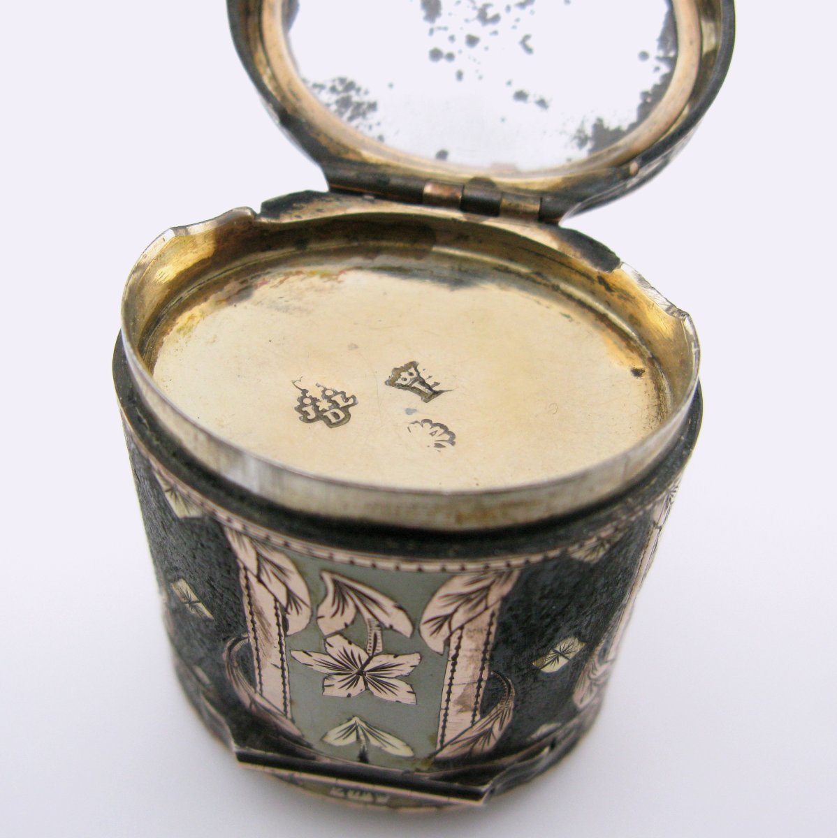 Combinaison boîte à tabac/boîte à priser en argent français du XVIIIe siècle-photo-8