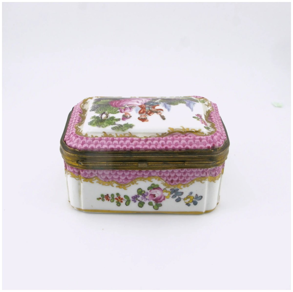 French Samson Hochst Style Porcelain Box-photo-1