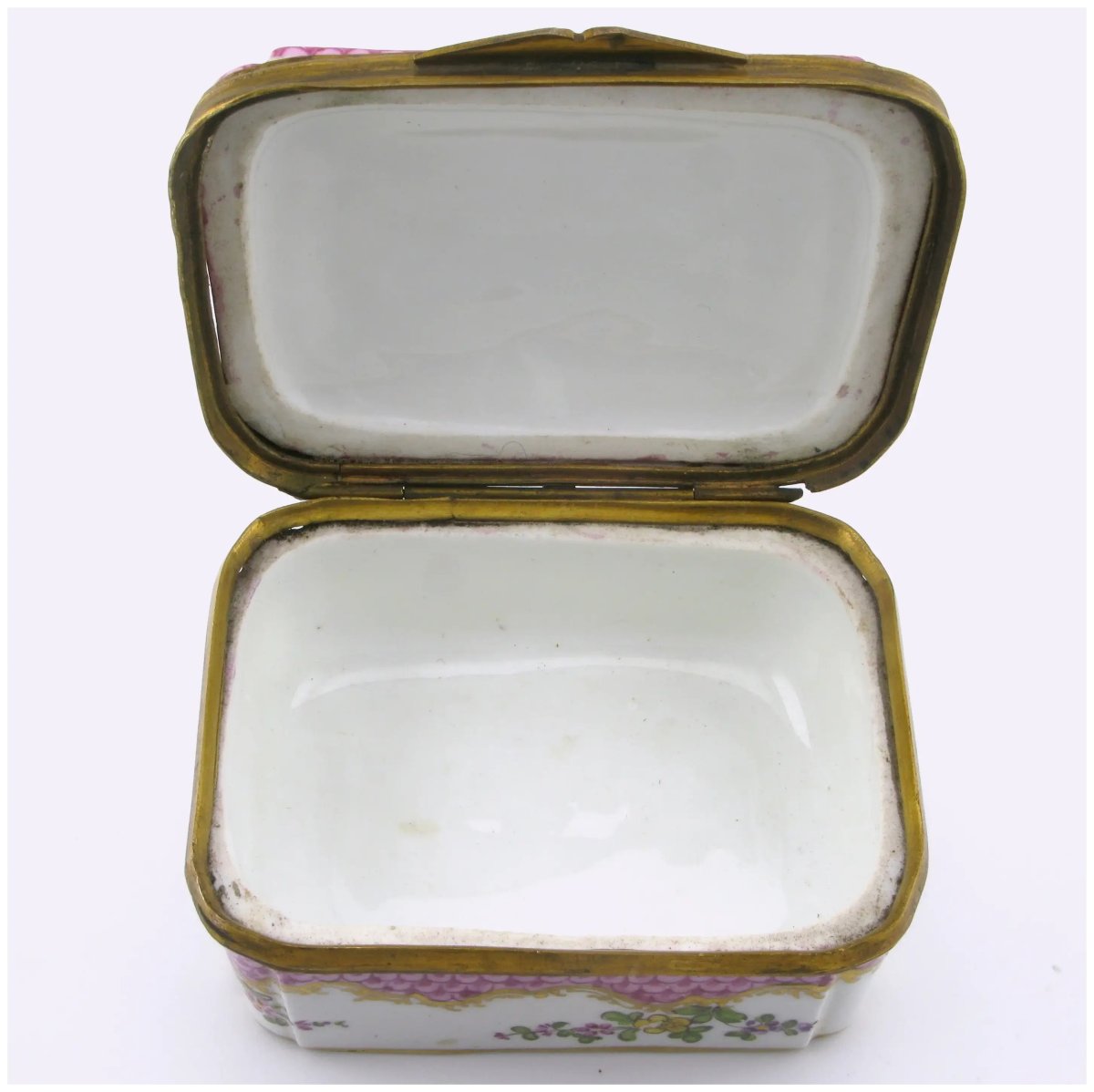 French Samson Hochst Style Porcelain Box-photo-3