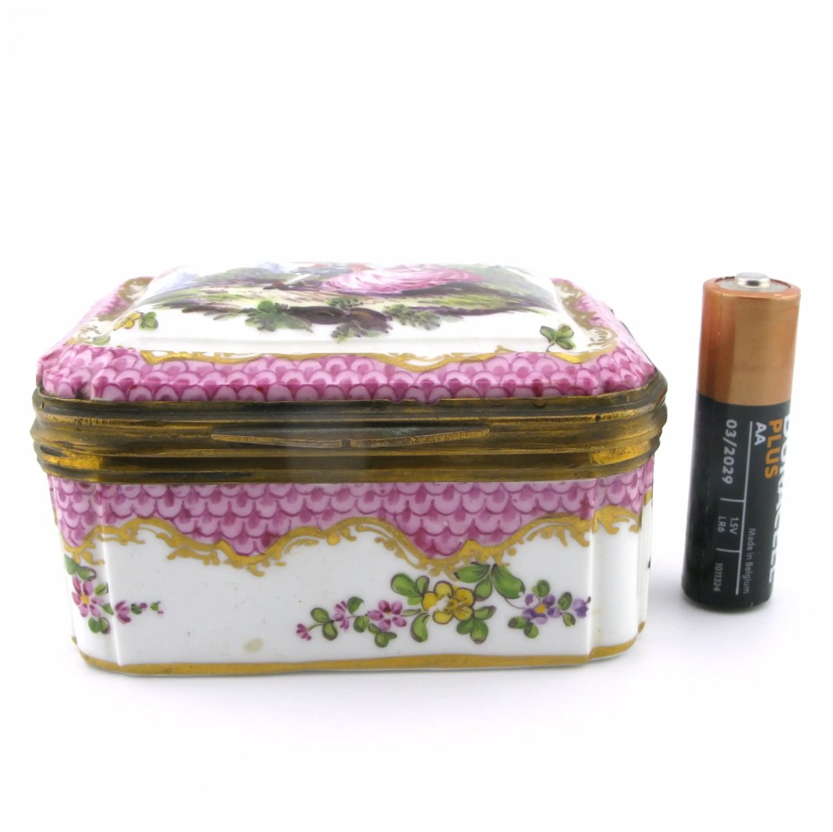 French Samson Hochst Style Porcelain Box-photo-4