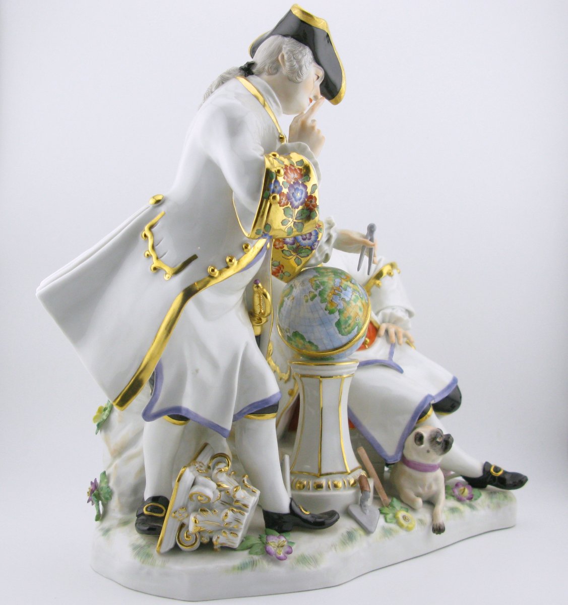 Meissen Porcelain Figural Group Freemasons After Kaendler-photo-2