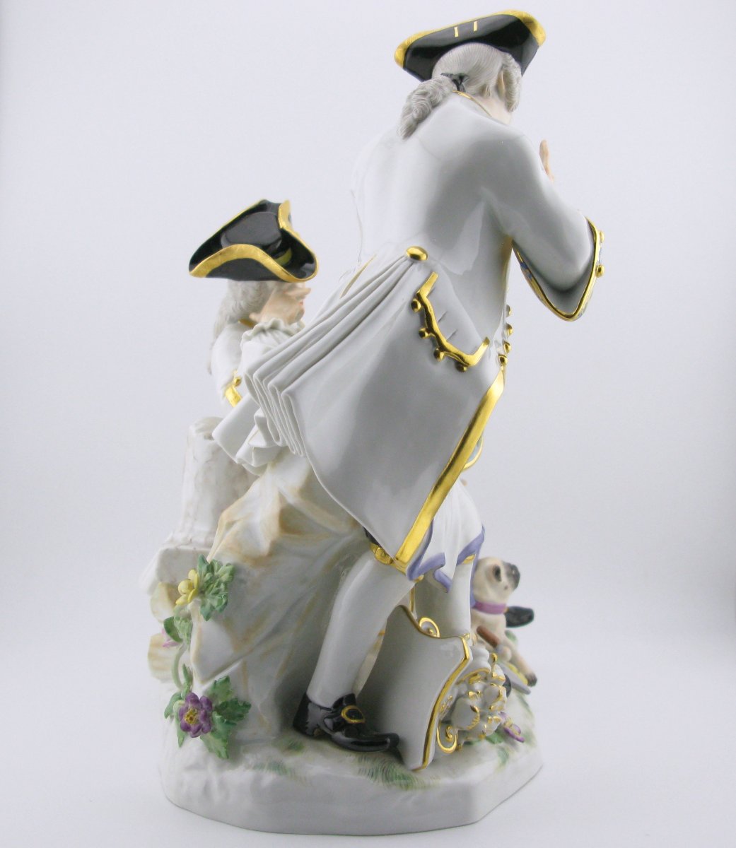 Meissen Porcelain Figural Group Freemasons After Kaendler-photo-3