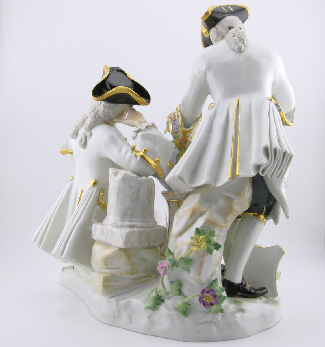 Meissen Porcelain Figural Group Freemasons After Kaendler-photo-4