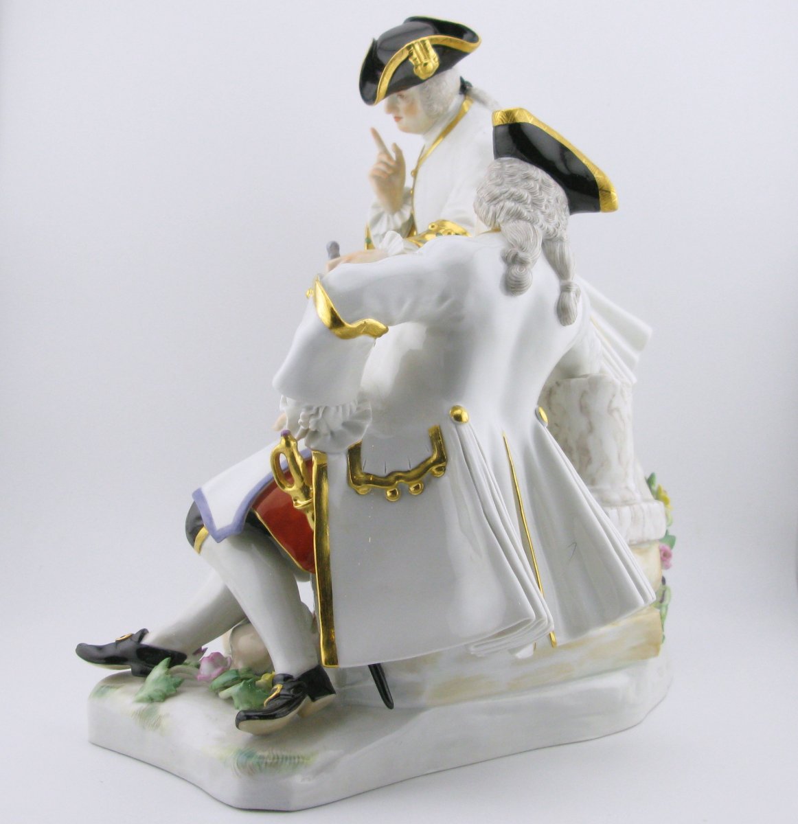 Meissen Porcelain Figural Group Freemasons After Kaendler-photo-2