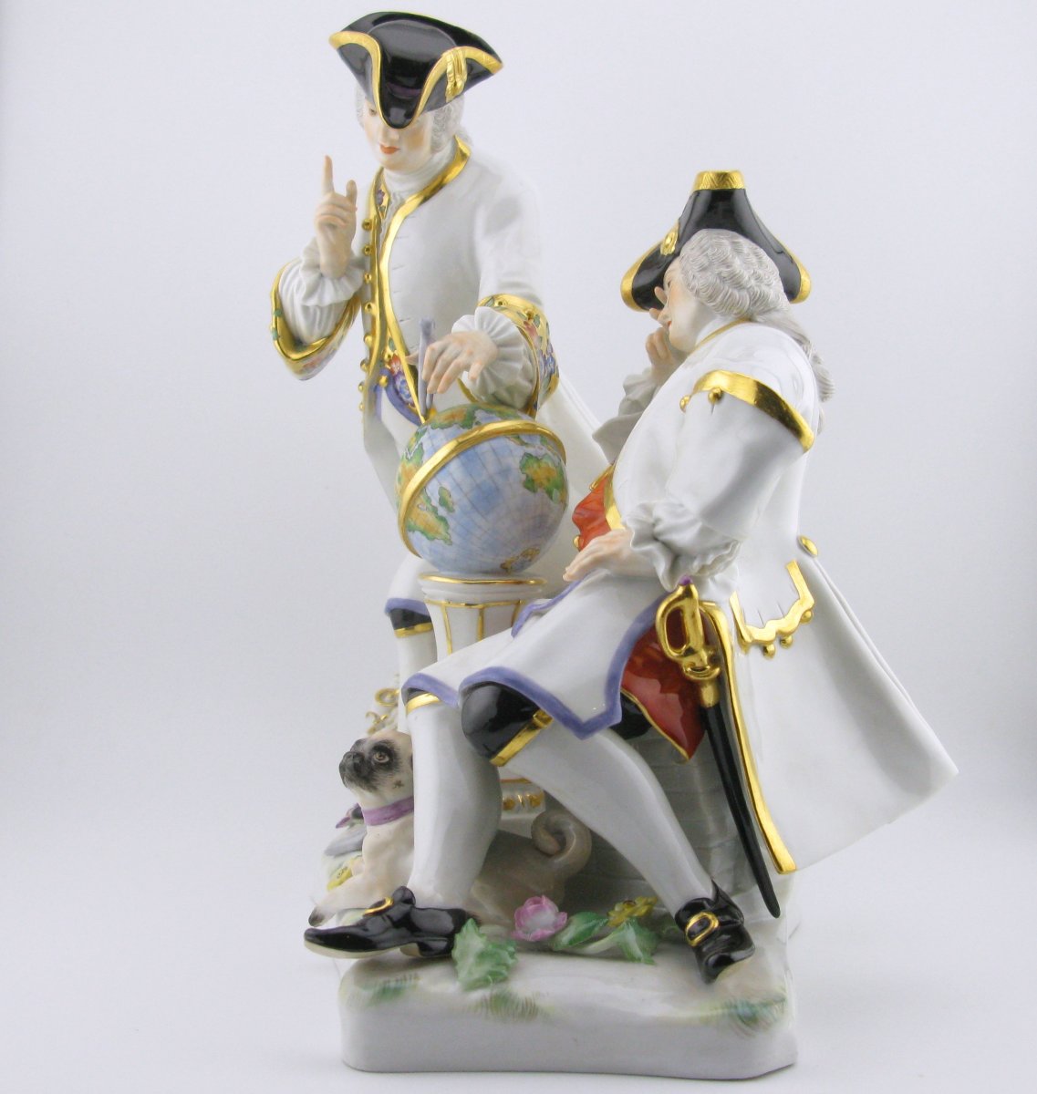 Meissen Porcelain Figural Group Freemasons After Kaendler-photo-3