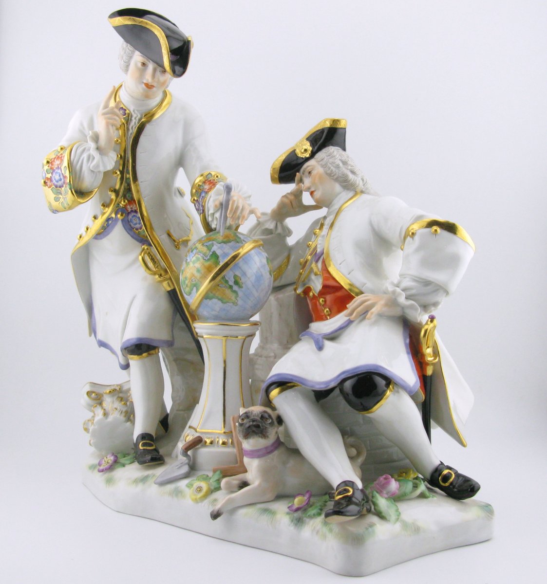 Meissen Porcelain Figural Group Freemasons After Kaendler-photo-4