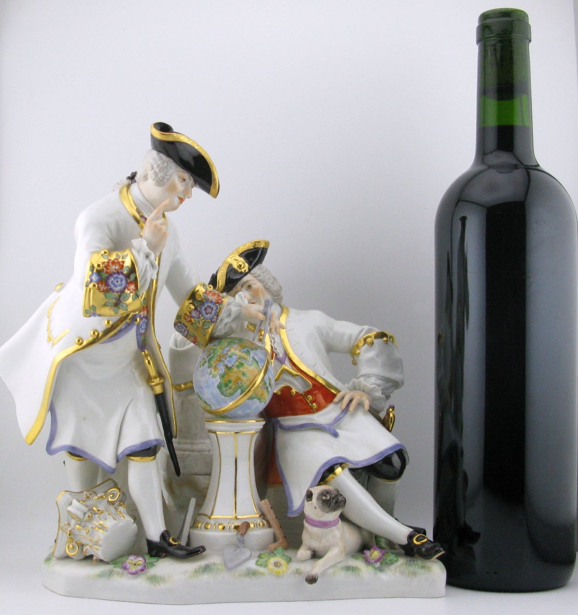 Meissen Porcelain Figural Group Freemasons After Kaendler-photo-5