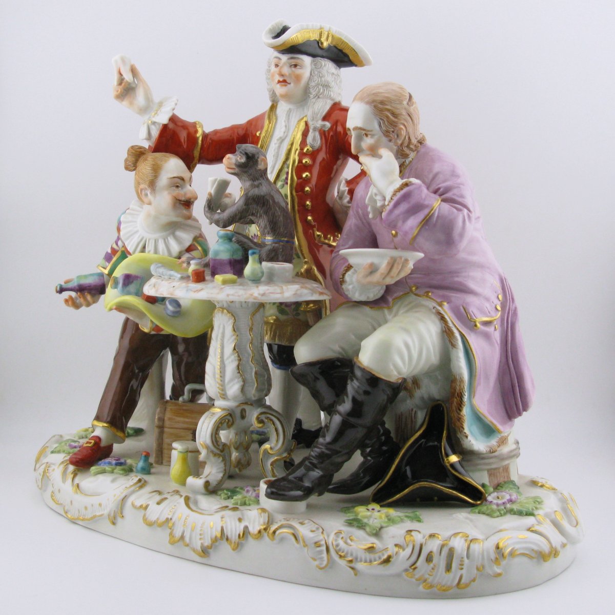 Groupe figuratif en porcelaine de Meissen, Le Dentiste, d'après Kändler-photo-2