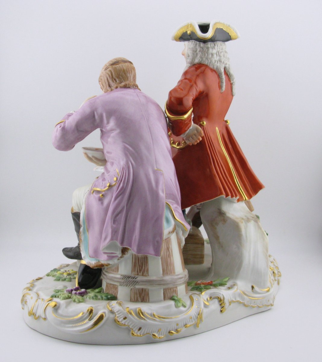 Groupe figuratif en porcelaine de Meissen, Le Dentiste, d'après Kändler-photo-4