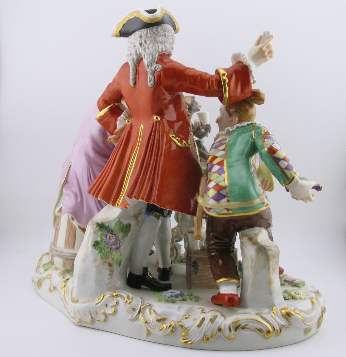 Groupe figuratif en porcelaine de Meissen, Le Dentiste, d'après Kändler-photo-2