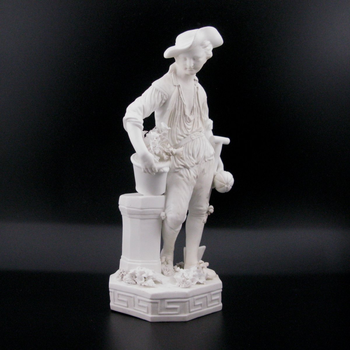 Derby Biscuit Porcelain Figure Of A Gardener, 18th Century-photo-4
