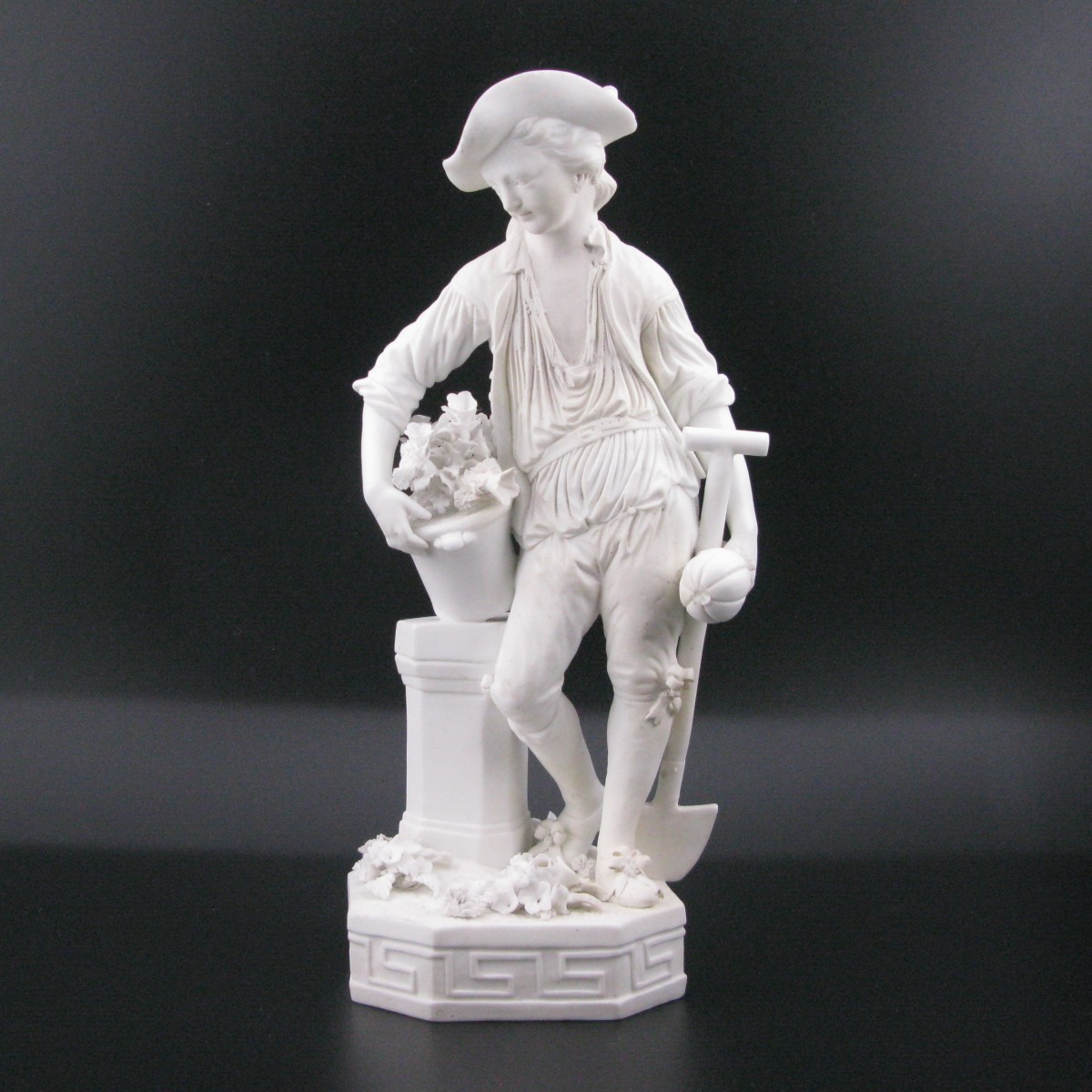 Derby Biscuit Porcelain Figure Of A Gardener, 18th Century