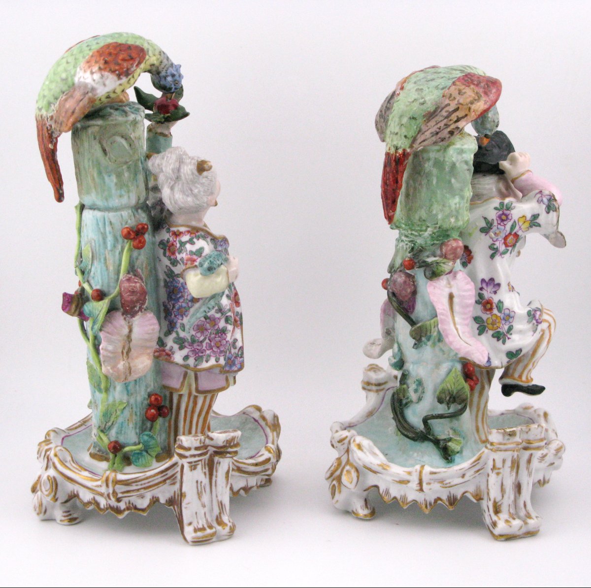 Paire de figurines en porcelaine de Thuringe (Allemagne), XVIIIe siècle, à décor chinois-photo-4