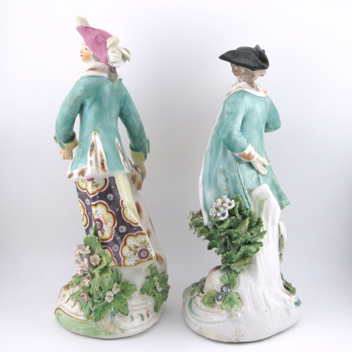 Pair Of Chelsea Porcelain Figures, Red Anchor, Hunter And Lady, Circa 1755-photo-4