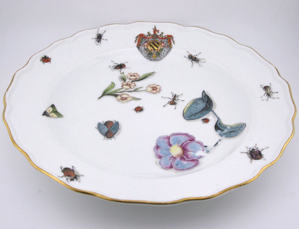 18th-century Meissen Armorial Porcelain Plate Ferrero Service, C1740-photo-2