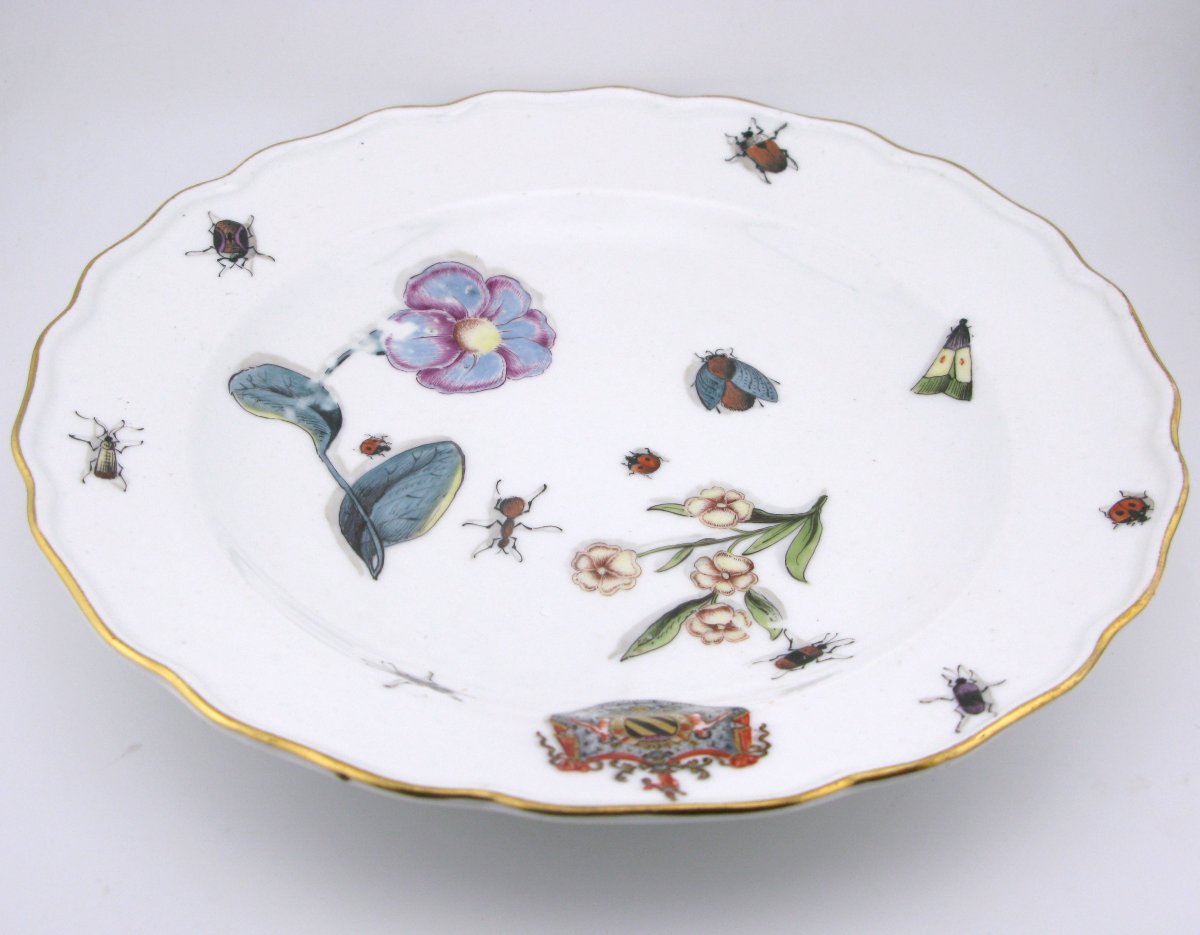 18th-century Meissen Armorial Porcelain Plate Ferrero Service, C1740-photo-4