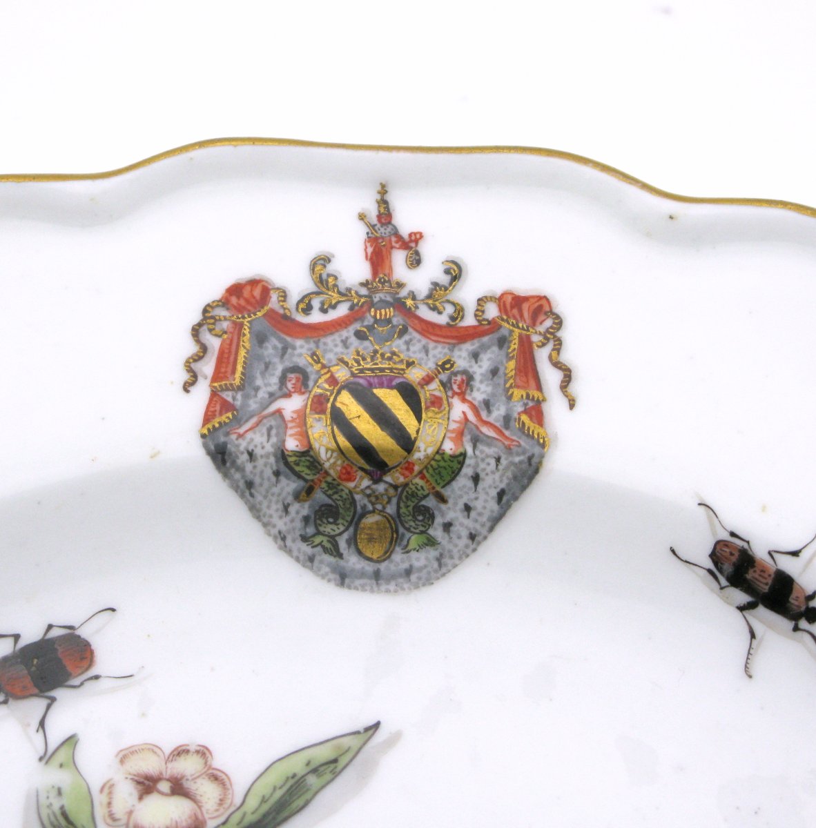 18th-century Meissen Armorial Porcelain Plate Ferrero Service, C1740-photo-2