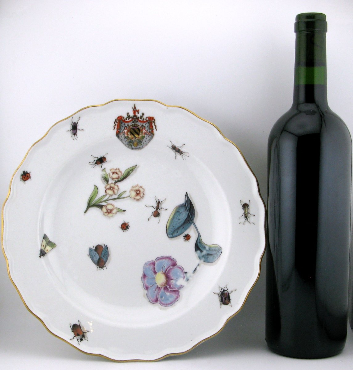 18th-century Meissen Armorial Porcelain Plate Ferrero Service, C1740-photo-3