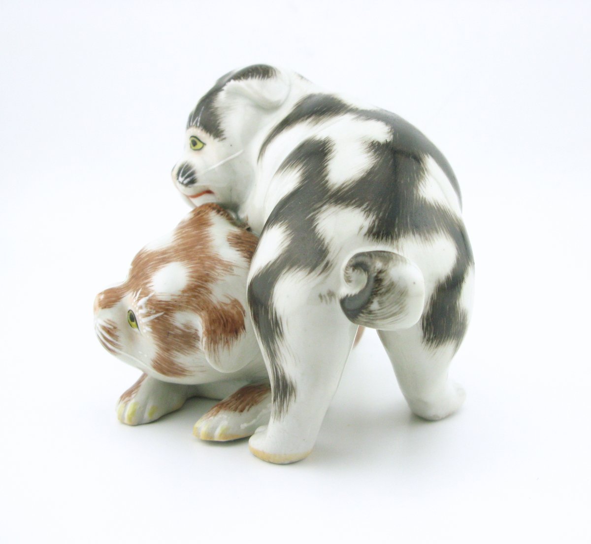 Japanese Meiji Period Kutani Porcelain Chin Dogs/puppies-photo-4