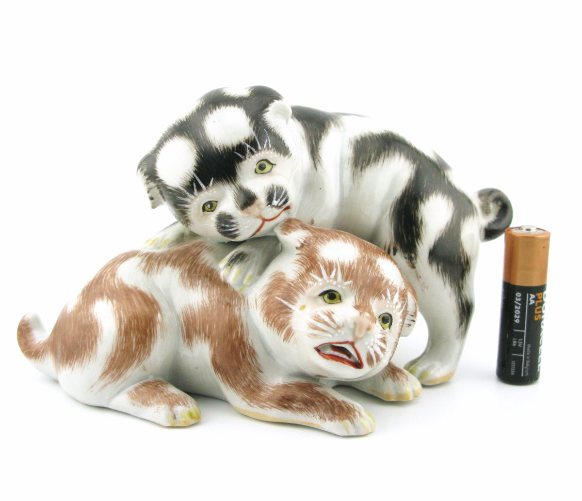 Japanese Meiji Period Kutani Porcelain Chin Dogs/puppies-photo-3