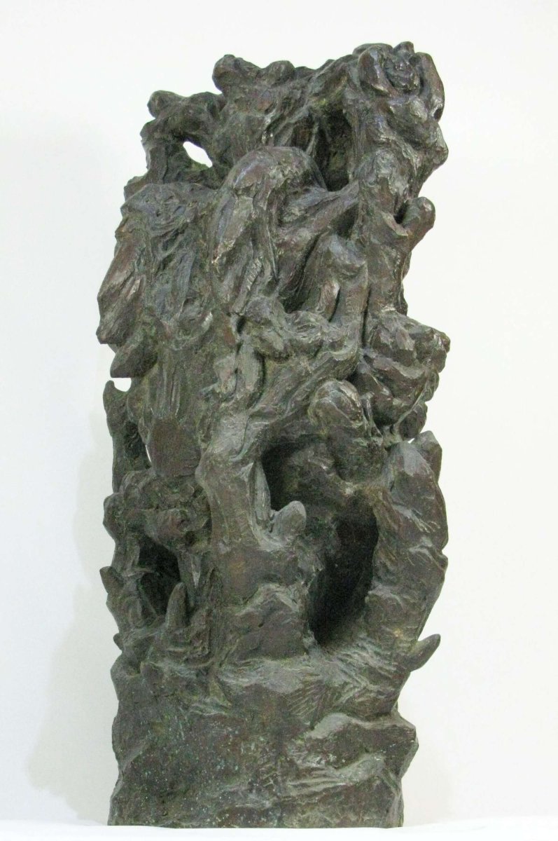 Milton Horn (american 1906-1995) Monumental Bronze Sculpture-photo-4