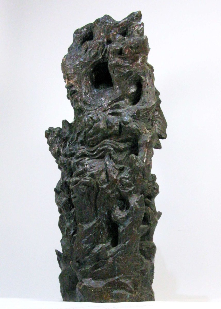 Milton Horn (american 1906-1995) Monumental Bronze Sculpture-photo-1