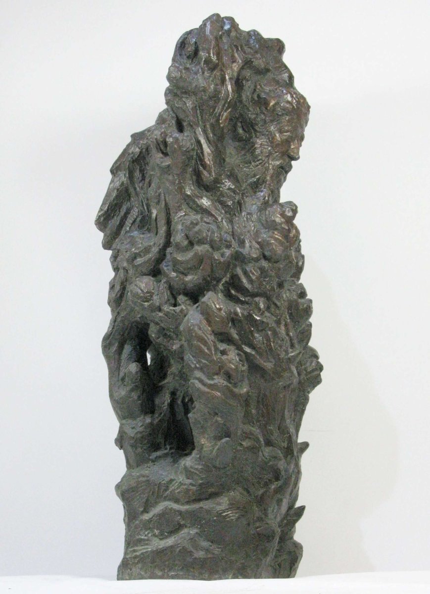 Milton Horn (american 1906-1995) Monumental Bronze Sculpture-photo-3