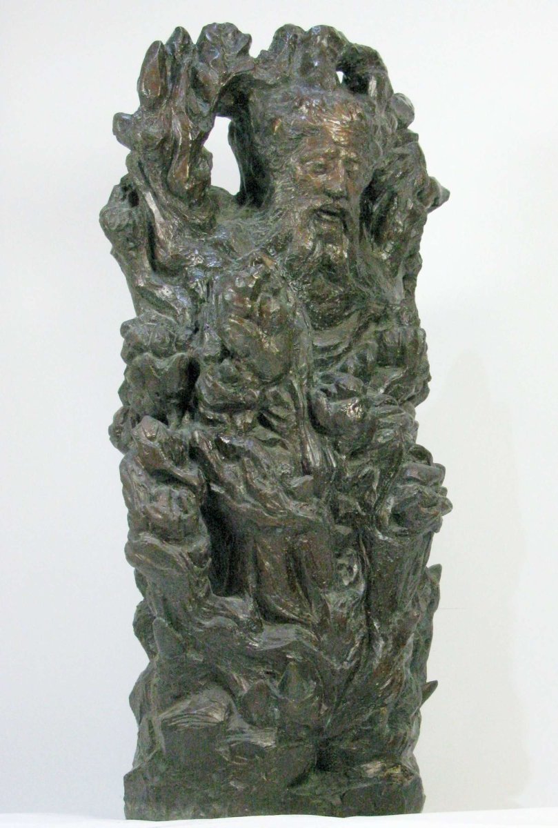 Milton Horn (american 1906-1995) Monumental Bronze Sculpture-photo-4