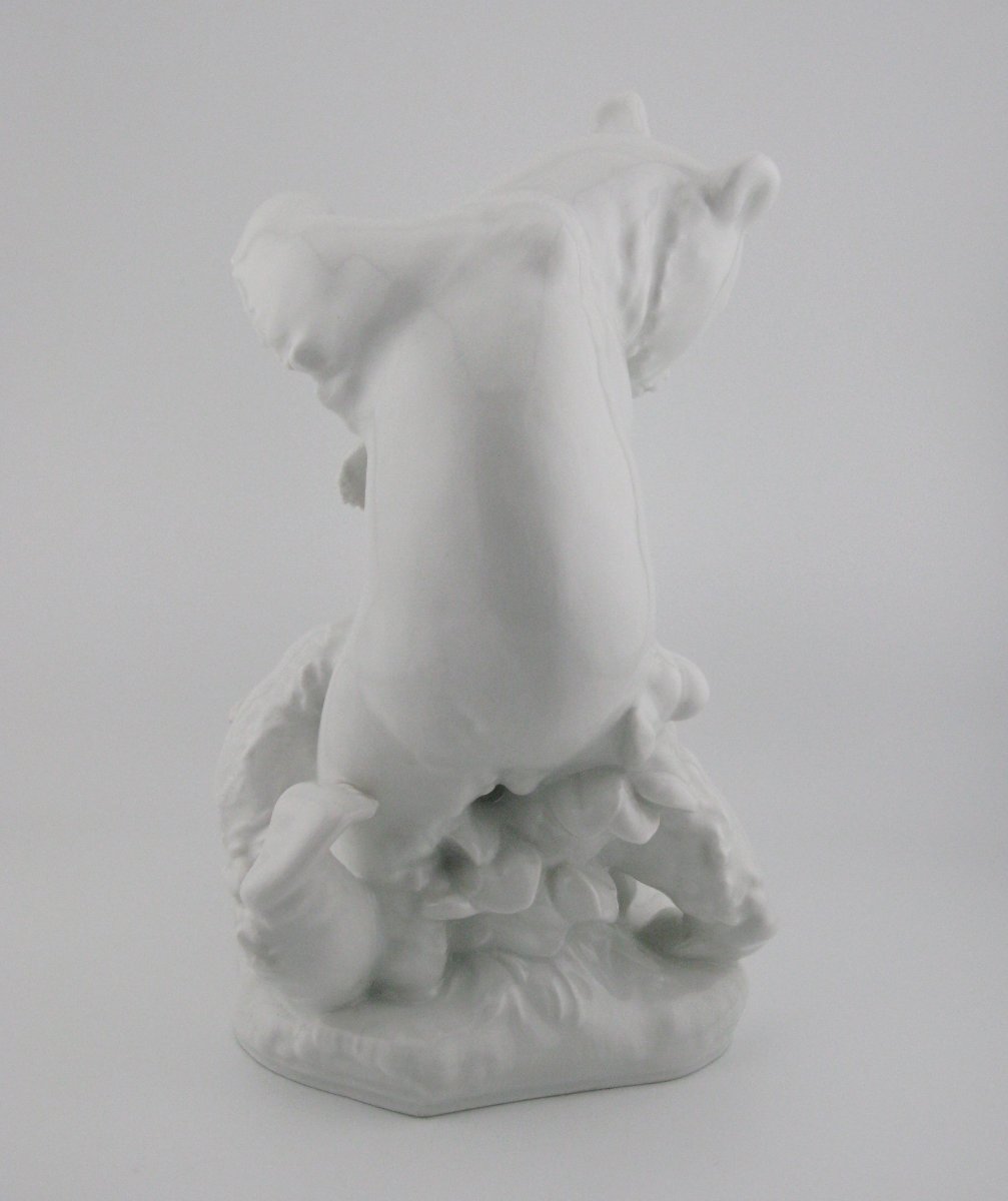 Meissen Playing Bears, Model P252 In White Porcelain, Late 20th Century.-photo-3